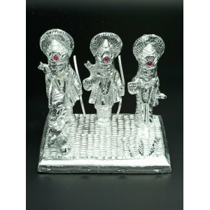 White Metal Lord Ram Darbar Idol 15 Cm